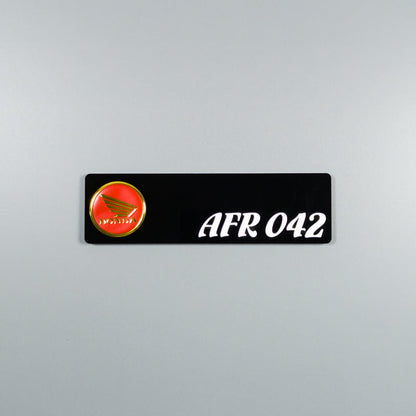 CUSTOM 3D BIKE NUMBER PLATE # 16