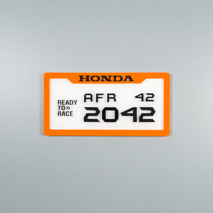 CUSTOM 3D BIKE NUMBER PLATE # 23