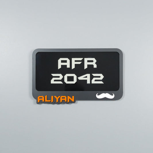 CUSTOM 3D BIKE NUMBER PLATE # 27