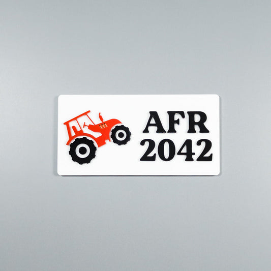 CUSTOM 3D BIKE NUMBER PLATE # 33