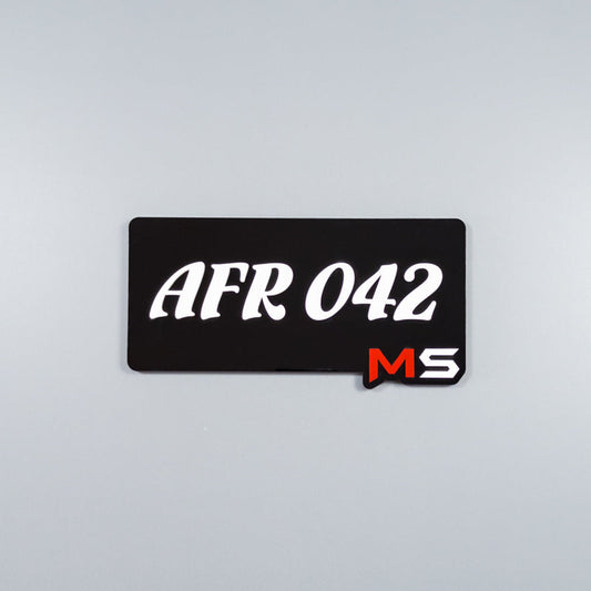 CUSTOM 3D BIKE NUMBER PLATE # 40