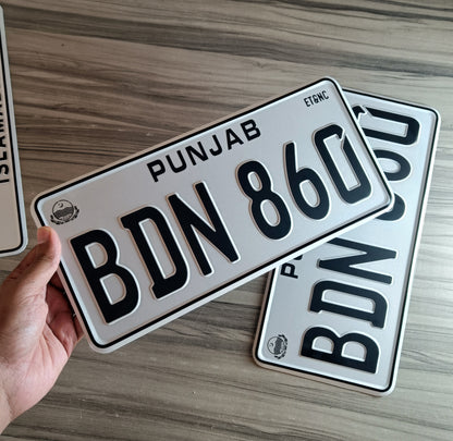 Punjab embossed licence plate pakistan