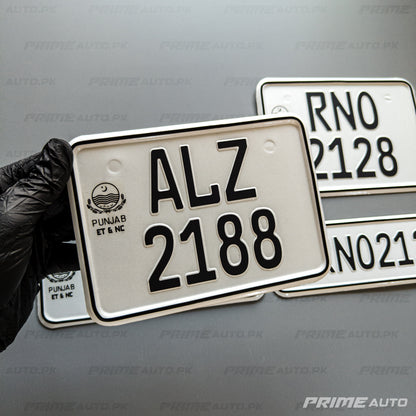 all punjab bike embossed number plates rear 