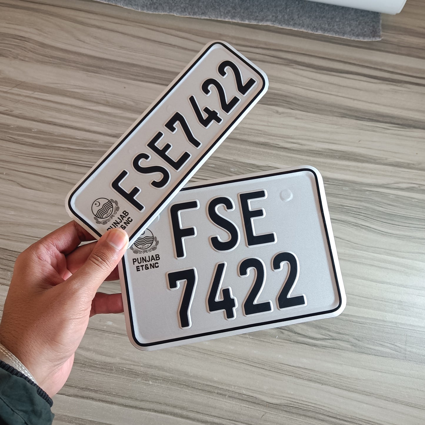 all punjab embossed bike number plate