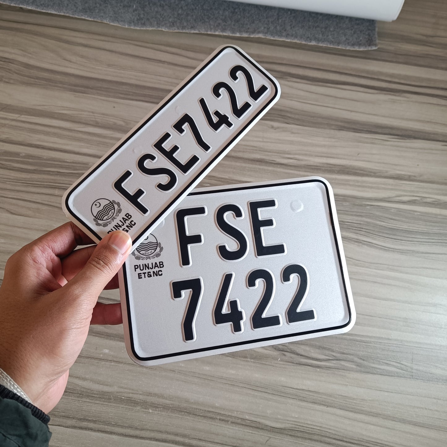 all punjab embossed bike number plate online