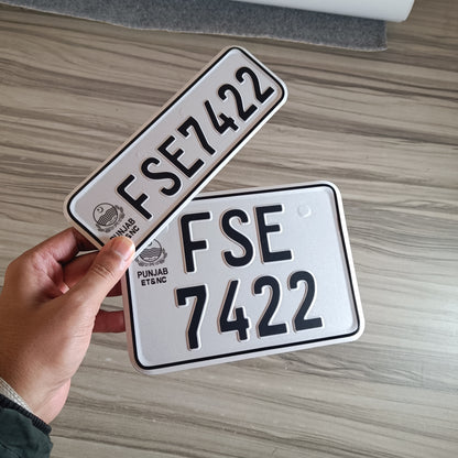 all punjab embossed bike number plate online