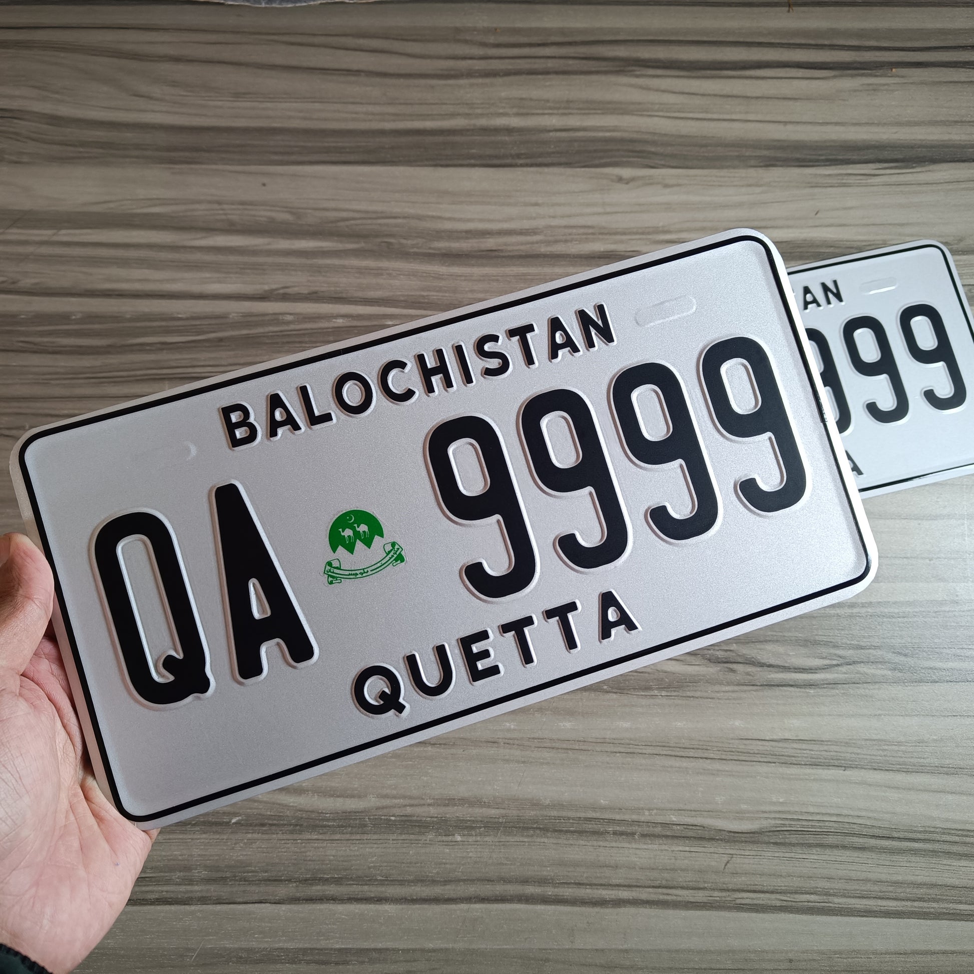 balochistan number plate embossed