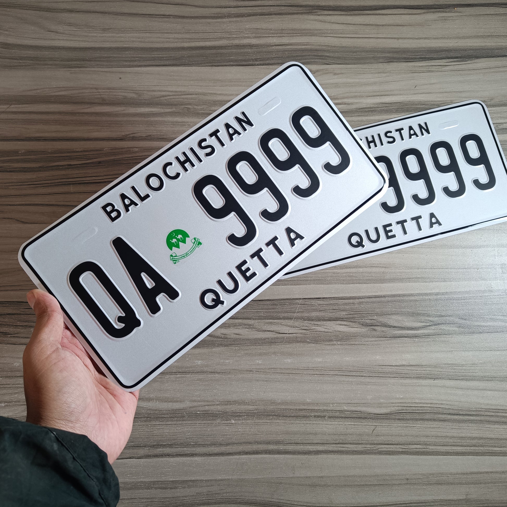 balochistan quetta number plate embossed