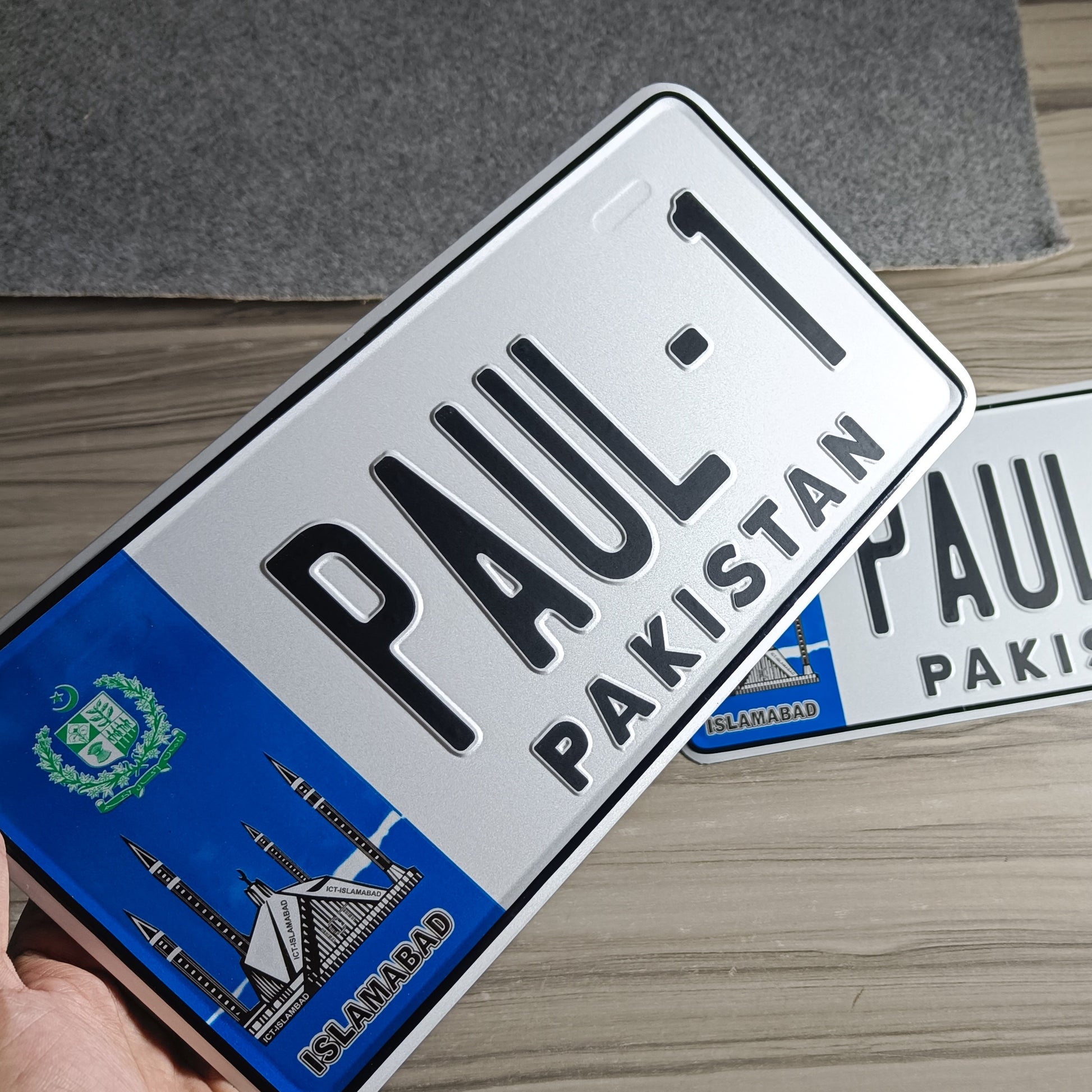 embossed islamabad number plate online